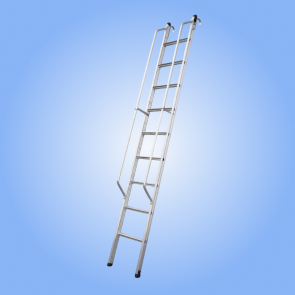wall support ladder with rails